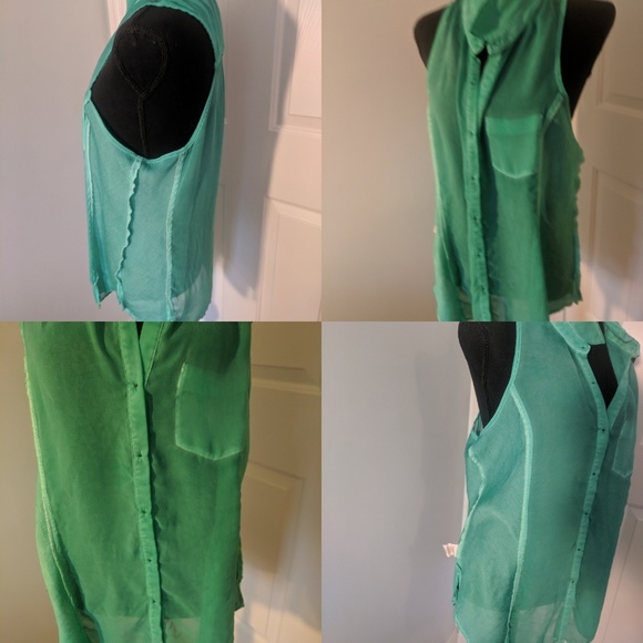 Free People We the Free sheer tank top size L - Picture 4 of 8